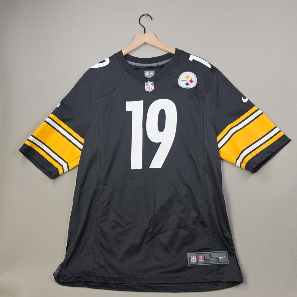 Nike Pittsburgh Steelers JuJu Smith-Schuster #19 Jersey Men L Black On Field NFL